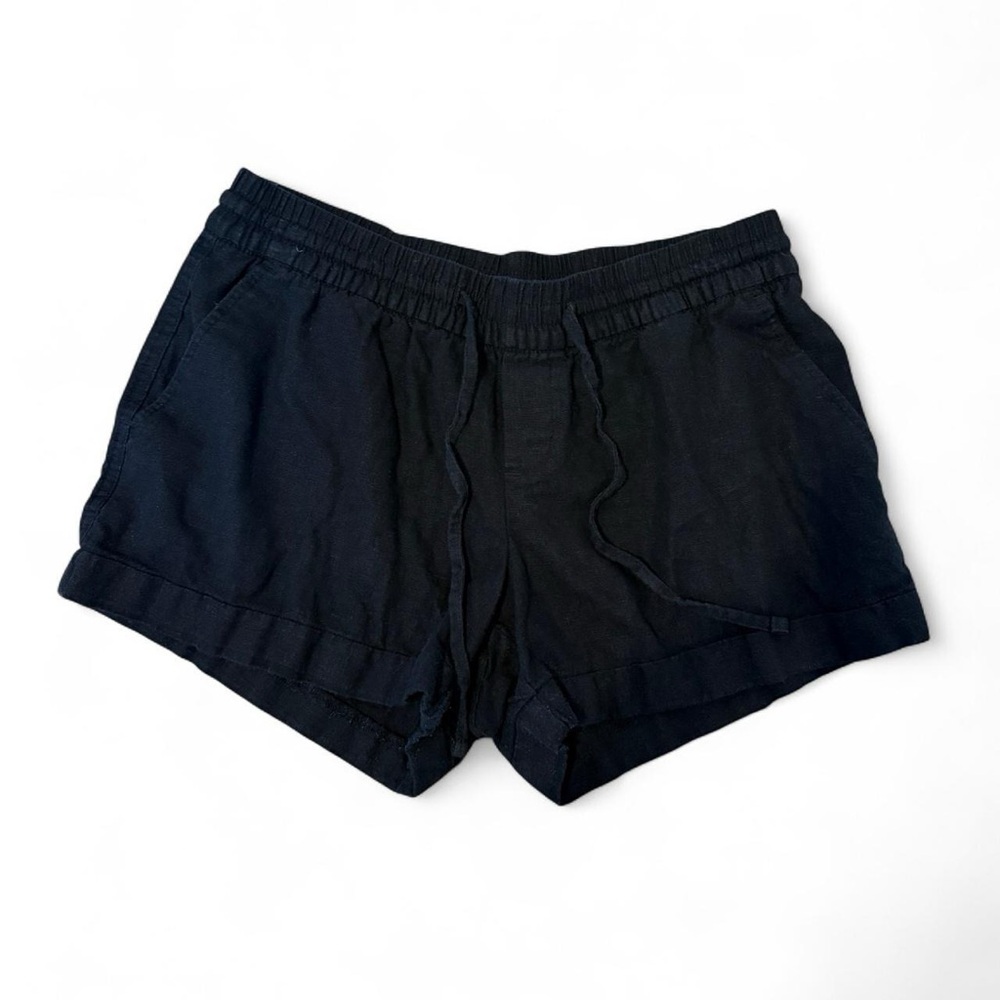 Old Navy High Waist Black Women's Linen Blend Shorts